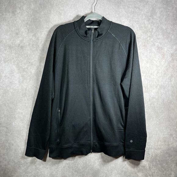 Lululemon Engineered Warmth Jacket Mens Size 2XL Black Knit Full Zip Outdoor - Picture 2 of 9